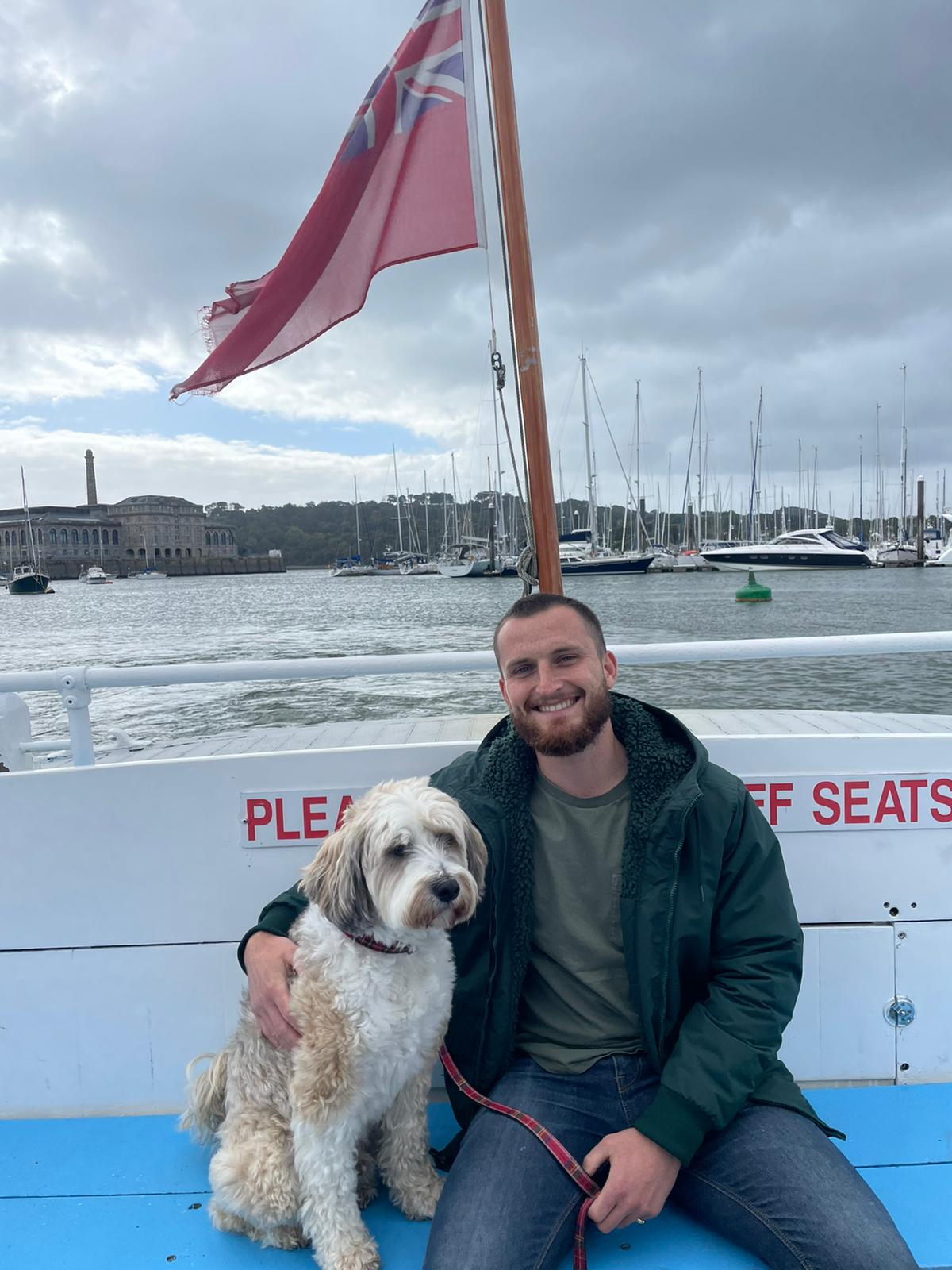 Henry Simmons on the water, Plymouth